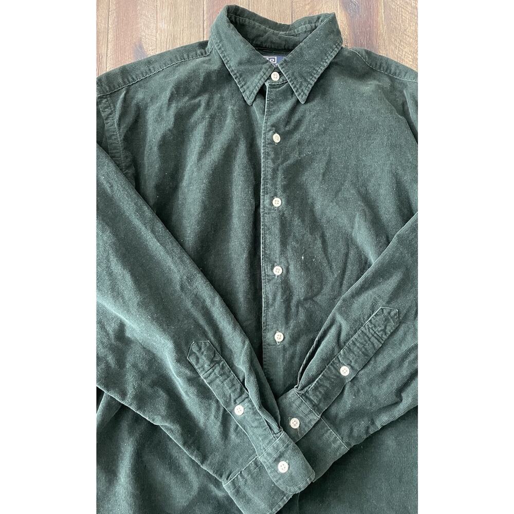Polo Ralph Lauren Marlowe Mens Long Sleeve Green Corduroy Button Up Shirt Medium